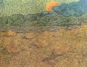 Vincent Van Gogh Evening Landscape with Rishing Moon (nn04) oil painting picture wholesale